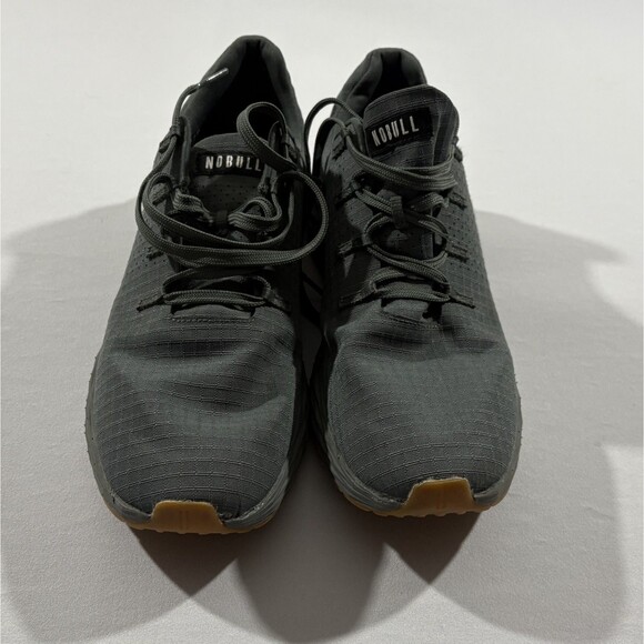 NoBull Mens Ripstop Runner Crossfit Shoes Gray Green Sneakers Gym Running 11.5 - Picture 3 of 10